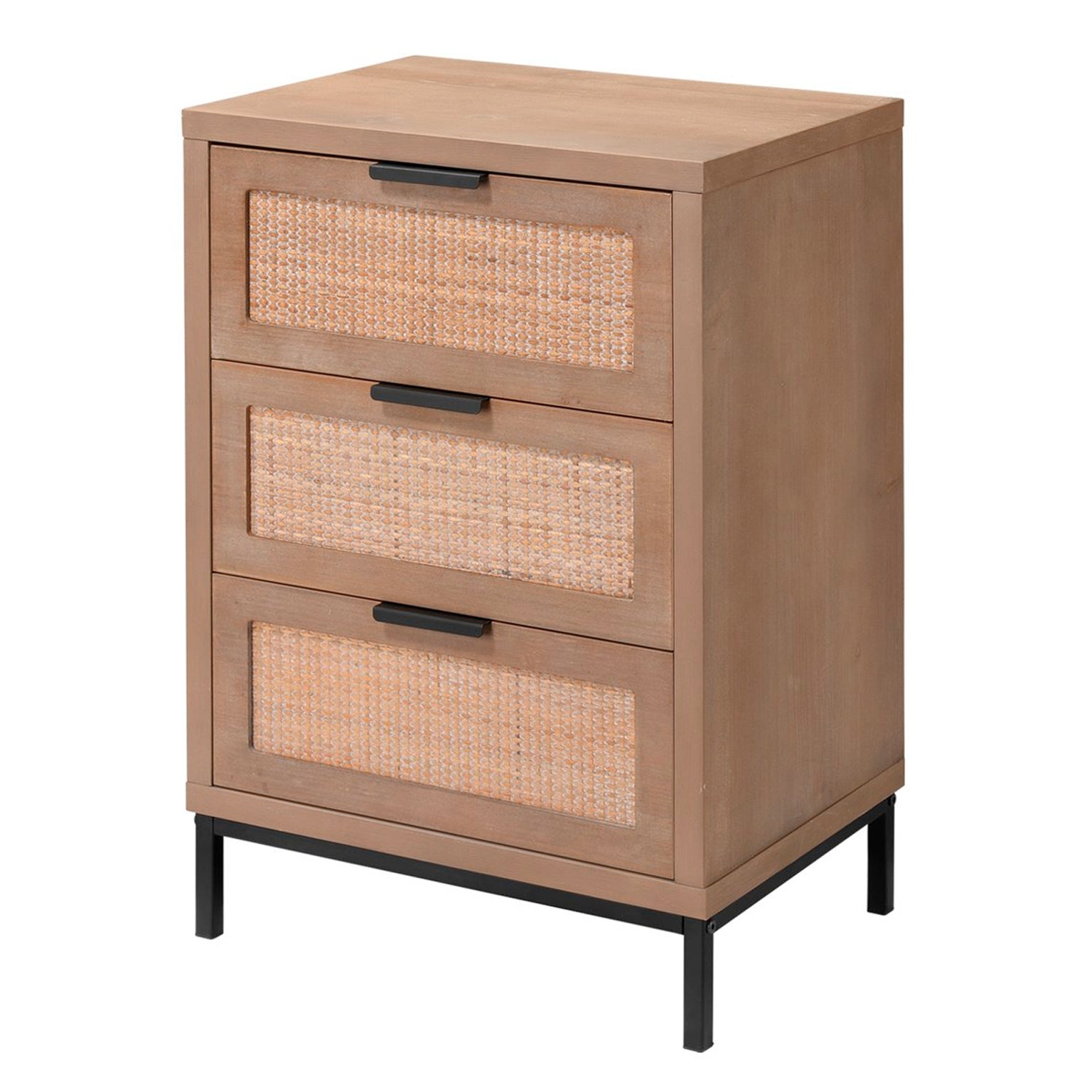 Reed 3 Drawer Side Table