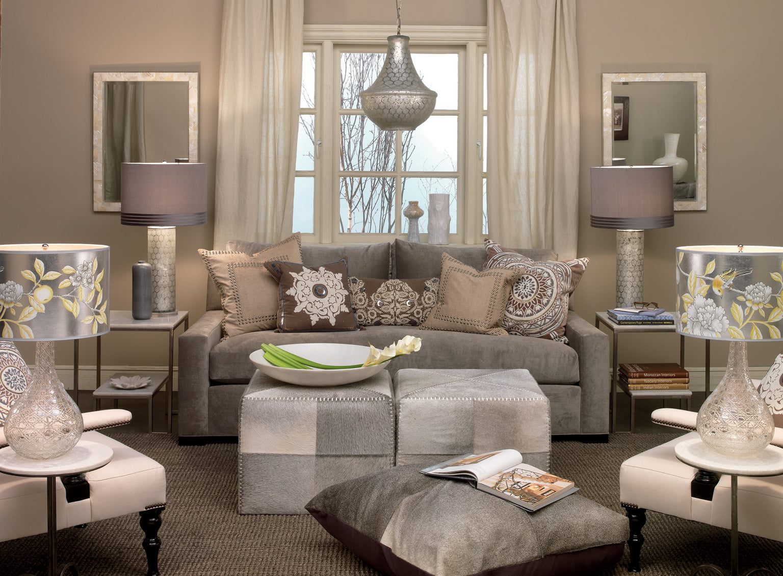 Grey Ottoman, Large