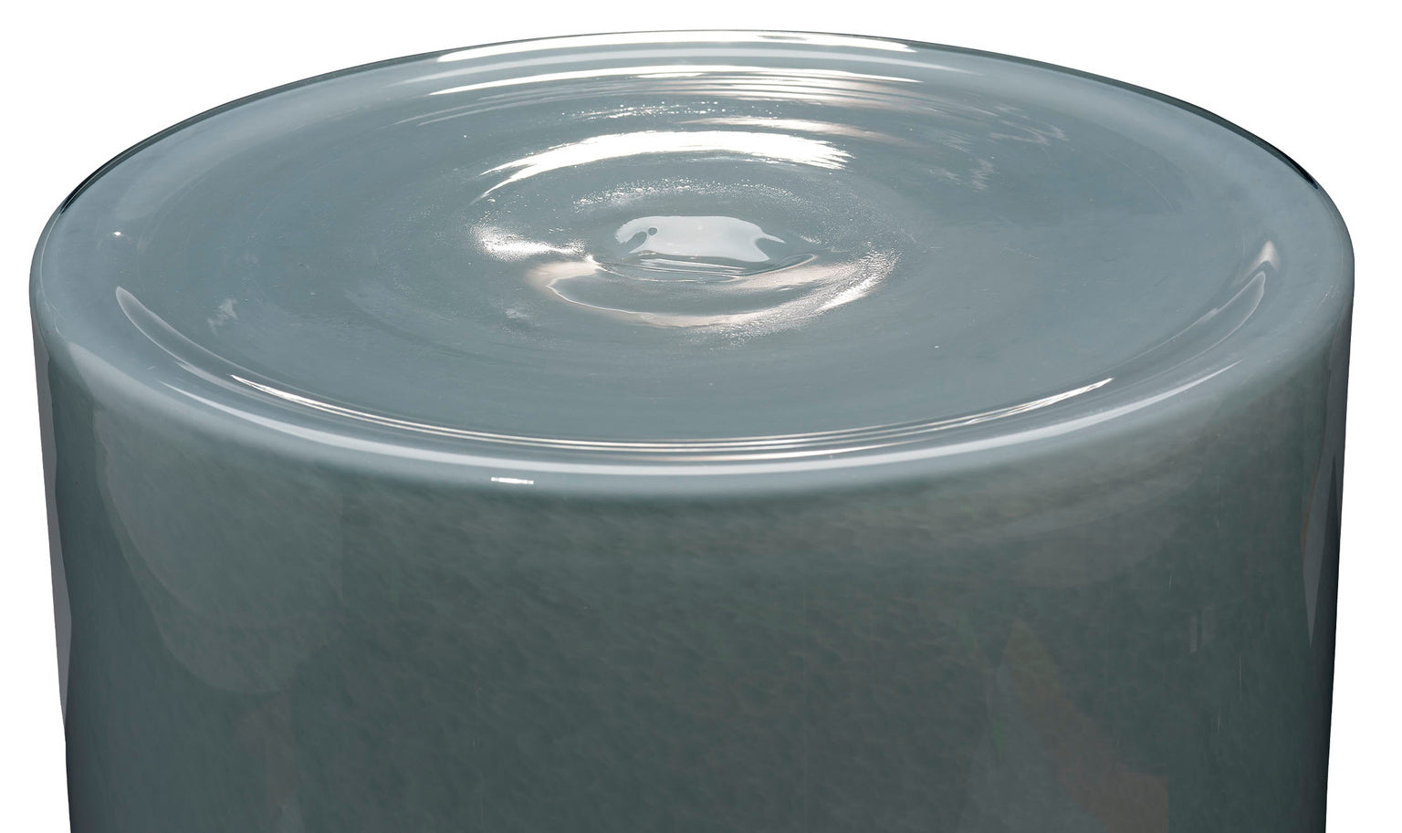 Gray ceramic container with a lid on a white background