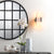 Round Metal Grid Mirror