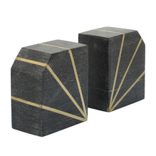 Black Marble Bookends Side View