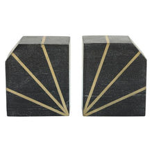 Black Marble Bookends