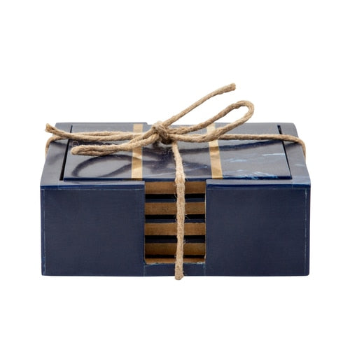 A set of 4 Navy Coasters