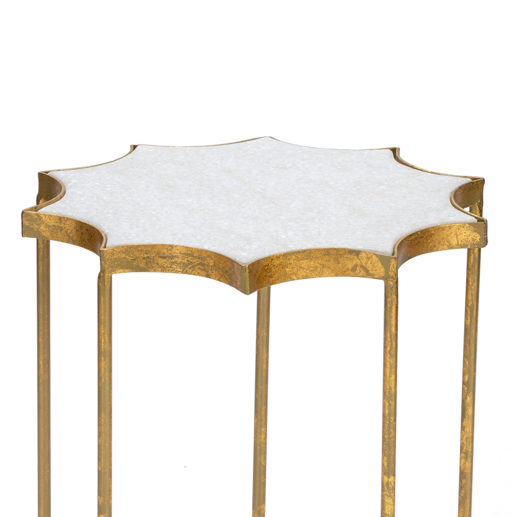 Sun Carved Accent Table
