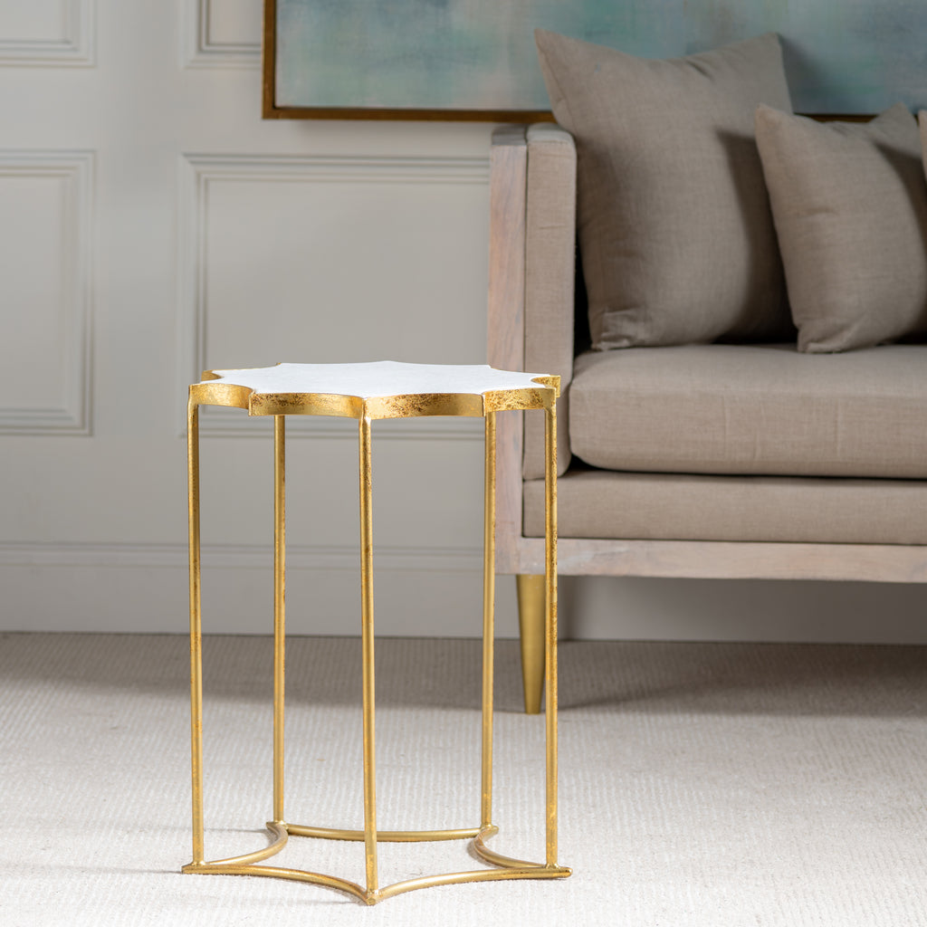 Sun Carved Accent Table
