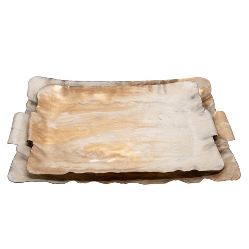 Cream Ivory Tray Set