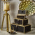 Black Glam Velveteen Three Tiered Tassel Boxes