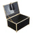 Three Black Glass Tiered Velveteen Boxes