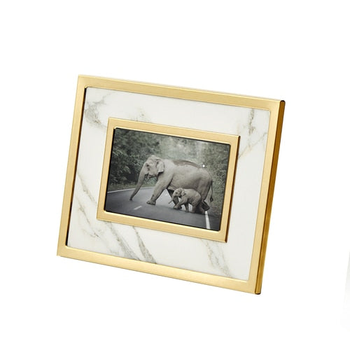 White Marble Picture Frame 4x6