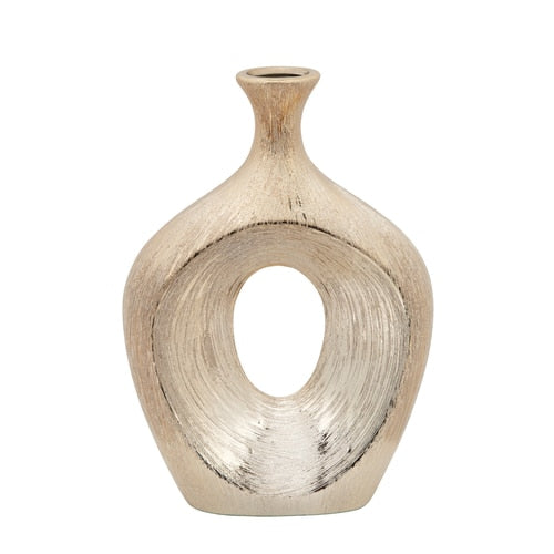 Champagne Oval Vase 