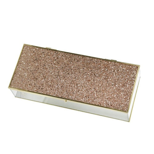 Blush metal glass boxes